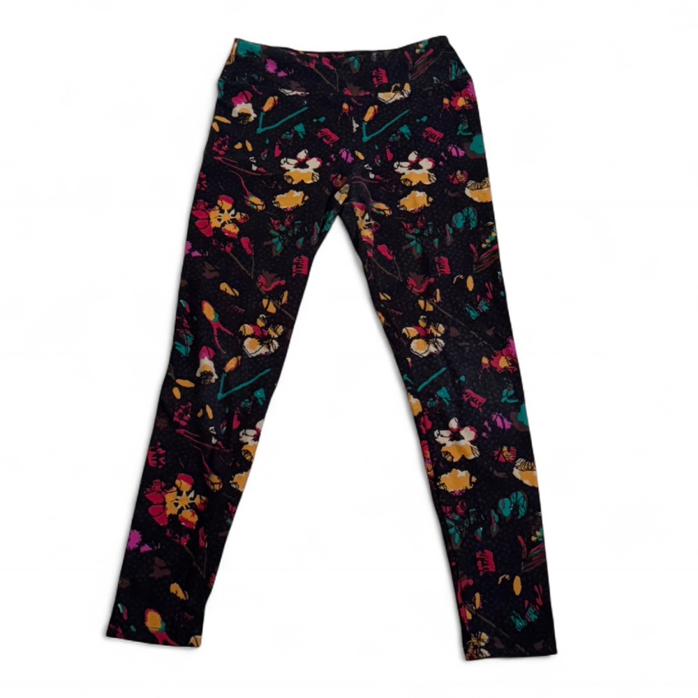 LuLaRoe Kids Leggings with Colorful Floral Design - Picture 2 of 4
